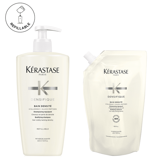 Densifique Thickening Shampoo with Hyaluronic Acid for thinning hair 500ml & Refill Bundle