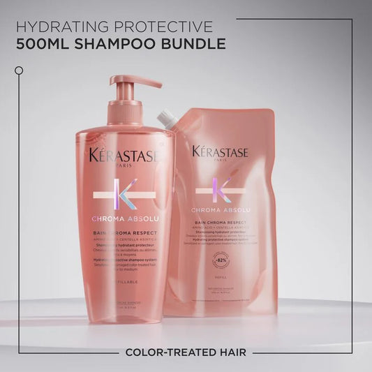Chroma Absolu Respect Shampoo Refillable Duo 500ml & Refill Bundle