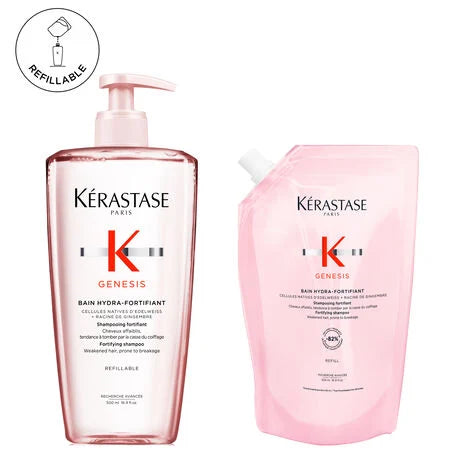 Genesis Hydra-Fortifiant Shampoo Refillable Duo 500ml & Refill Bundle